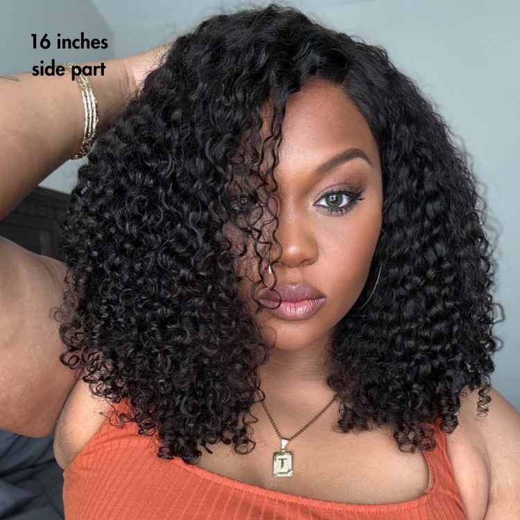 Crownease Go Natural Ease | Soft Kinky Curly Glueless 5x5 Closure HD Lace Wig Ready to Go