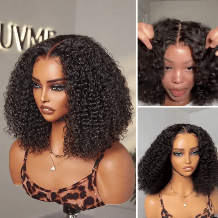 Crownease Go Natural Ease | Soft Kinky Curly Glueless 5x5 Closure HD Lace Wig Ready to Go