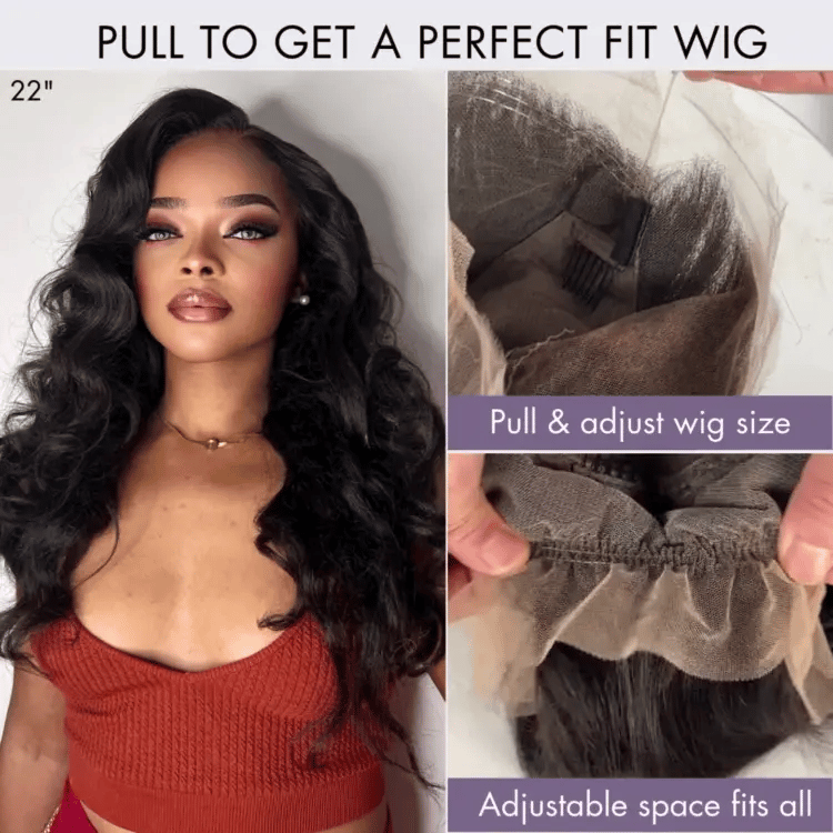Exclusive Sale | Halo Hair Style Hair Full Lace Classy Natural Black Body Wave / Straight Free Parting Half Up Half Down Wig