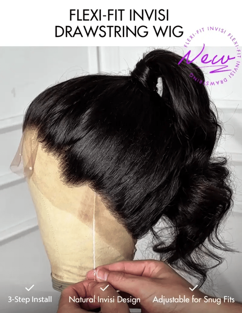 Exclusive Sale | Melted Hair Full Lace Classy Natural Black Body Wave / Straight Free Parting Half Up Half Down Wig-18