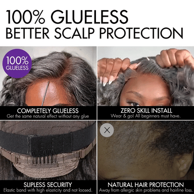 New Customers Only | Salt and Pepper Short Pixie Cut Wig Glueless Minimalist HD Lace Grey Wig Pre-Cut Lace
