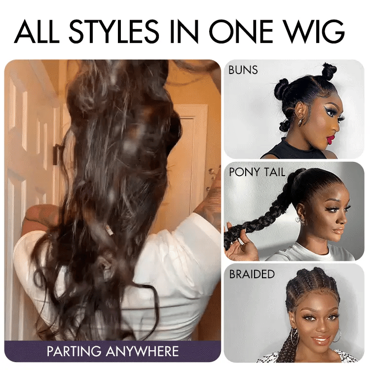 Versatile Style Full Lace Loose Body Wave Flexi-Fit Invisi Drawstring Cap Human Hair Wig-11
