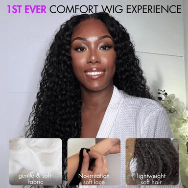 AiryFit Scalp Care Wigs | Effortless Water Wave Snugfit Glueless 5x5 Closure Pre-Cut Lace Curly Wig