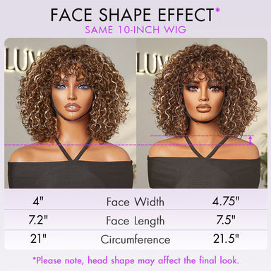 Exclusive Sale | Beginner Friendly Water Wave Minimalist Lace Glueless Short Wig with Bangs