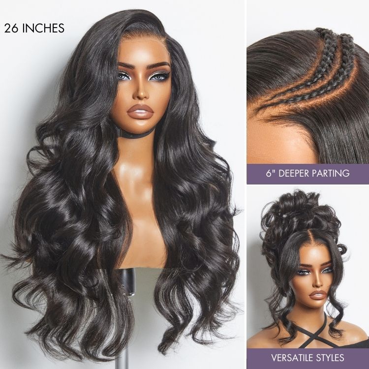 New Customers Only | Halo Hair Style All-Day Comfort Wig PartingMax 180% / 250% Density Glueless 7x6 Closure HD Lace Loose Body Wave Long Wig Pre-Cut Lace