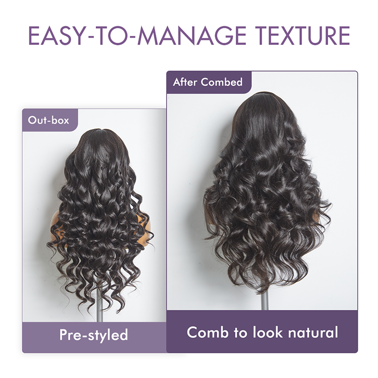 New Customers Only | Halo Hair Style All-Day Comfort Wig PartingMax 180% / 250% Density Glueless 7x6 Closure HD Lace Loose Body Wave Long Wig Pre-Cut Lace