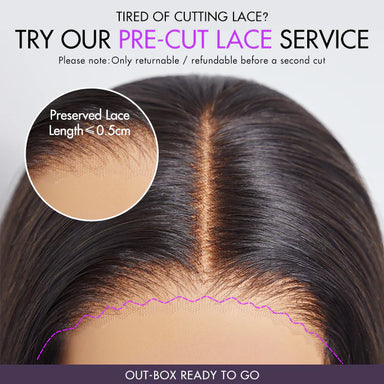 PreMax Wigs - Nature Max Yaki Straight Ear-to-ear 13x6 Frontal HD Lace Glueless Wig 100% Human Hair
