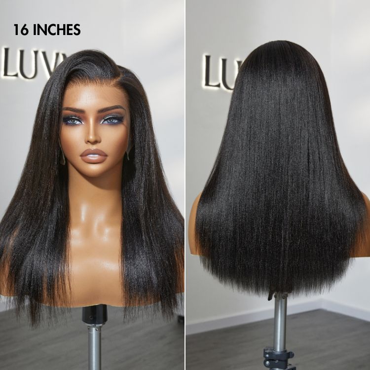 PreMax Wigs - Nature Max Yaki Straight Ear-to-ear 13x6 Frontal HD Lace Glueless Wig 100% Human Hair