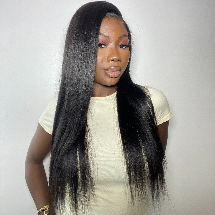 26 Inches=$249.9 | Nature Max Yaki Straight Ear-to-ear Glueless 13x6 Frontal HD Lace C Part Wig Pre-cut Lace - US Only