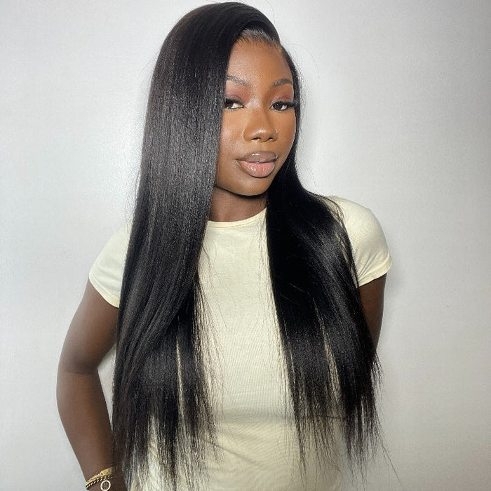 26 Inches=$249.9 | Nature Max Yaki Straight Ear-to-ear Glueless 13x6 Frontal HD Lace C Part Wig Pre-cut Lace - US Only