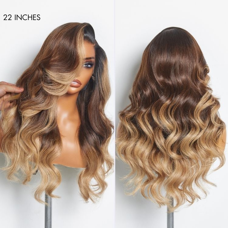 AiryFit Scalp Care Wigs - Deep Parting Loose Body Wave Human Hair Wig 11x6 Frontal HD Lace Glueless Wig