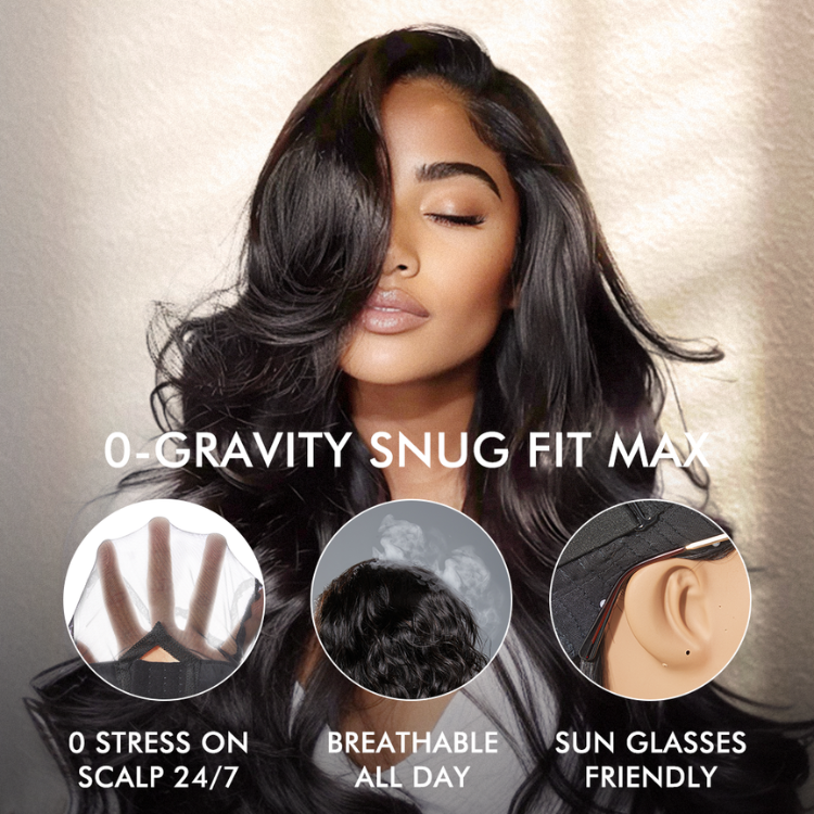 Halo Hair Style All-Day Comfort Wig PartingMax Glueless 7x6 Closure HD Lace Loose Body Wave Long Wig Pre-Cut Lace