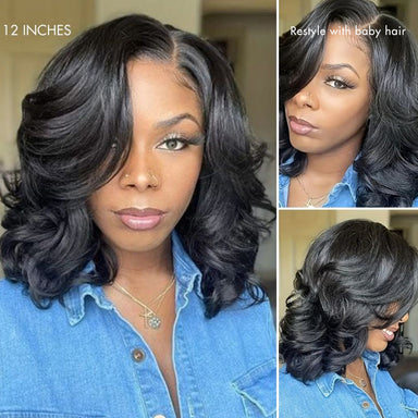 Halo Hair Style All-Day Comfort Wig 200% Density Voluminous Loose Body Wave Glueless Minimalist HD Lace Wig Pre-Cut Lace