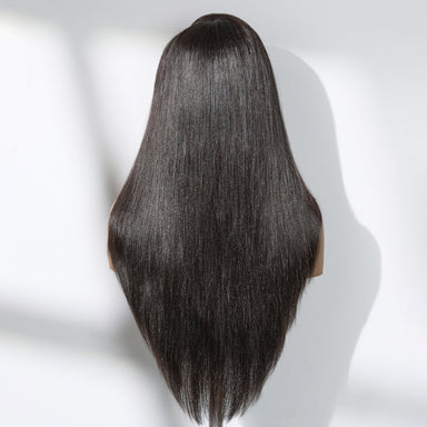 New Customers Only | Halo Hair Style All-Day Comfort Wig Layered Light Yaki Straight Glueless 7x6 Closure HD Lace Human Hair Wig Pre-Cut Lace