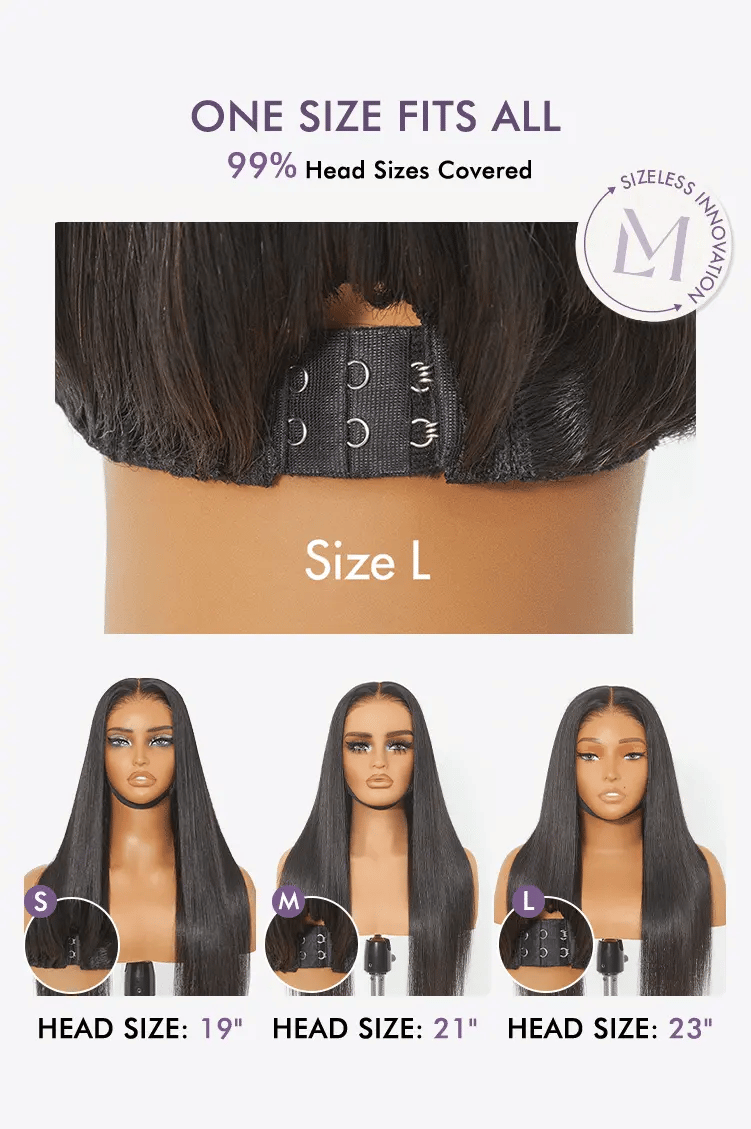 New Customers Only | Melted Hair All-Day Comfort™ Wig Layered Light Yaki Straight / Loose Body Wave Glueless 7x6 Closure HD Lace Human Hair Wig Pre-Cut Lace-21