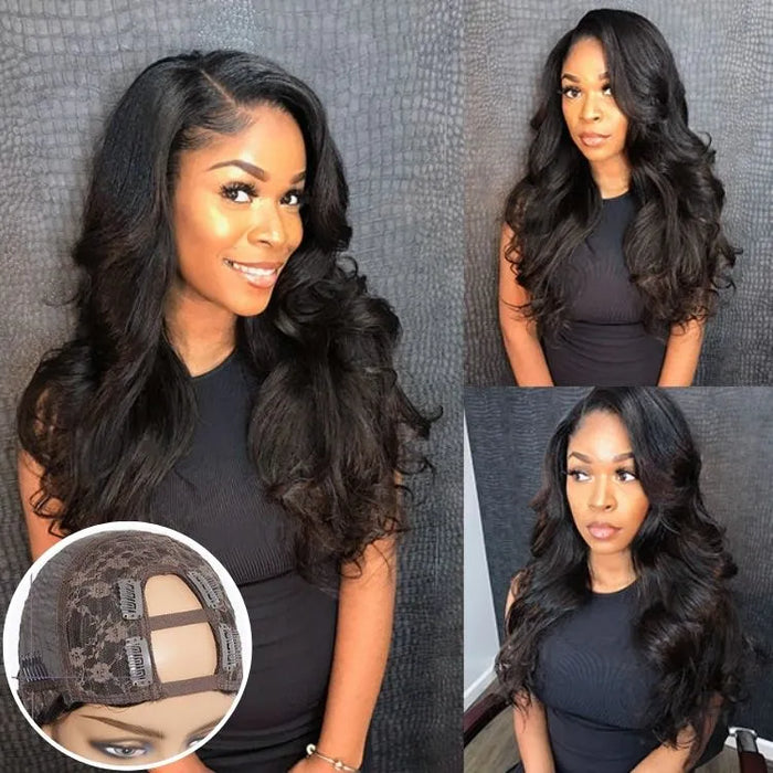 Body Wave / Straight / Kinky / Deep Wave Human Hair U Part Wig