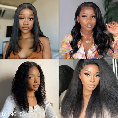 Melted Hair Natural Black Body Wave Wig U Part Wig