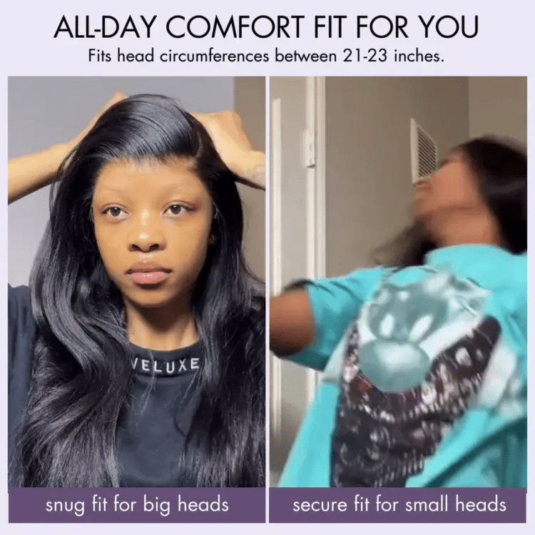 AiryFit Scalp Care Wigs - Silky Straight Middle Part Glueless 5x5 Closure Lace Long Wig Pre-Cut Lace