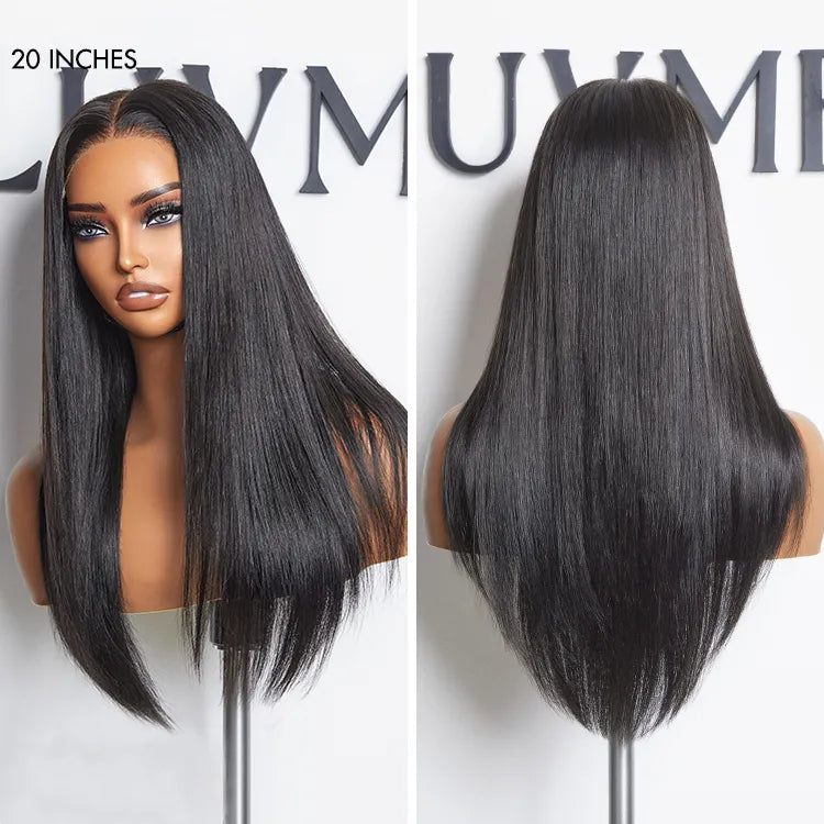 AiryFit Scalp Care Wigs - Silky Straight Middle Part Glueless 5x5 Closure Lace Long Wig Pre-Cut Lace