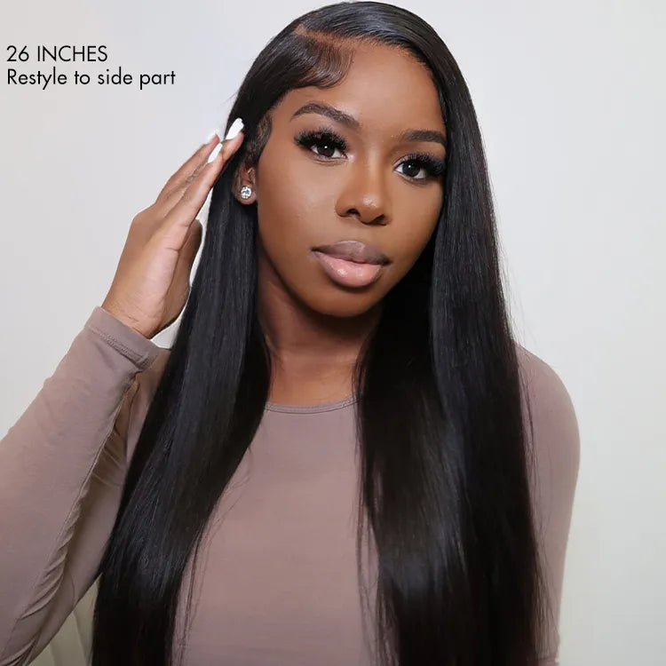 AiryFit Scalp Care Wigs - Silky Straight Middle Part Glueless 5x5 Closure Lace Long Wig Pre-Cut Lace
