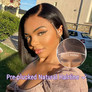 New Customers Only | PreMax Wigs - Natural Black / Blonde Highlight C Part Glueless Lace Front Bob Wig