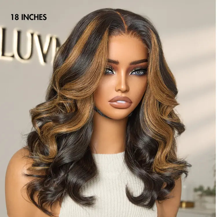 PreMax Blonde Mix Black Loose Wave Glueless 5x5 HD Lace Closure Wig Large & Small Cap - US Only