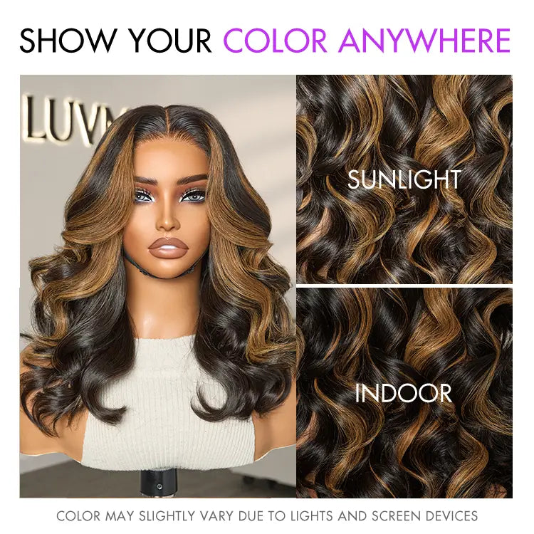 PreMax Blonde Mix Black Loose Wave Glueless 5x5 HD Lace Closure Wig Large & Small Cap - US Only