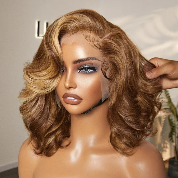 Melted Hair 100% Natural Black Body Wave Wig Glueless 13x4 Frontal Wig
