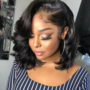 Melted Hair 100% Natural Black Body Wave Wig Glueless 13x4 Frontal Wig