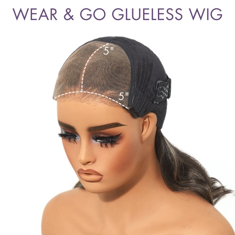 Tiktok Exclusive Deal | Blonde Highlight / Brown Highlight Short Layered Bob Wig Glueless 5x5 Closure Pre-Cut Lace Wig
