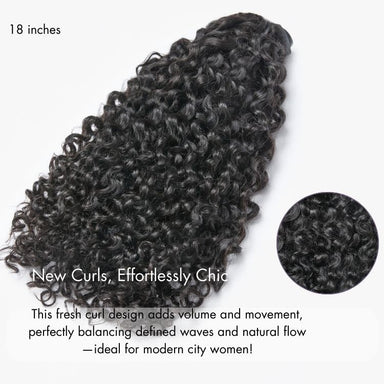 New Customers Only | Messy Burmese Curly Seamless Clip in Extensions Human Hair with Free Gift