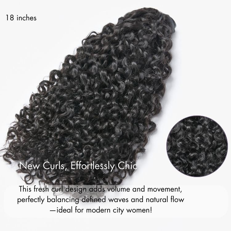 New Customers Only | Messy Burmese Curly Seamless Clip in Extensions Human Hair with Free Gift