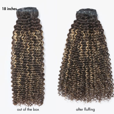 Highlights Silky Straight / Kinky Curly / Deep Wave Clip in Extensions Human Hair 135g 9pcs / 7pcs with Free Gift