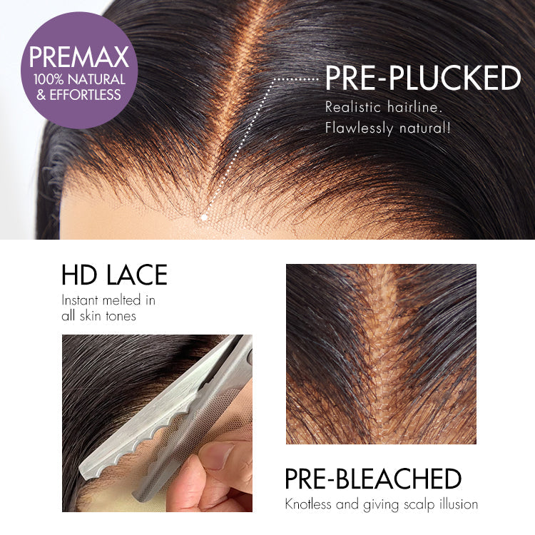 New Customers Only | Halo Hair Style All-Day Comfort Wig Layered Light Yaki Straight Glueless 7x6 Closure HD Lace Human Hair Wig Pre-Cut Lace
