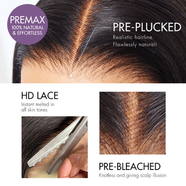 Halo Hair Style All-Day Comfort 250% Density Glueless 7x6 Closure HD Lace Loose Body Wave Long Wig Pre-Cut Lace