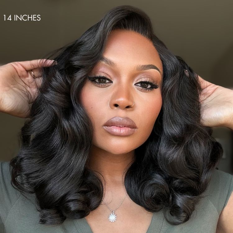 Halo Hair Style All-Day Comfort Wig 200% Density Voluminous Loose Body Wave Glueless Minimalist HD Lace Wig Pre-Cut Lace
