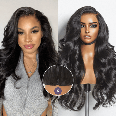 New Customers Only | Halo Hair Style All-Day Comfort Glueless Wig Loose Body Wave 7x6 Closure HD Lace Pre Cut & Plucked & Bleached Ready to Go