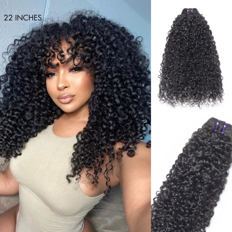 New Customers Only | Messy Burmese Curly Bundles 100% Premium Remy Human Hair Bundles 1pc / 3pcs