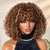 Beginner Friendly Ash Blonde Highlights Water Wave True Scalp Minimalist Lace Glueless Curly Wig with Bangs