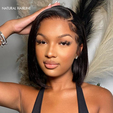 Special Deal | Halo Hair Style Hair PartingMax Glueless Wig Silky Blunt Bob Cut 7x6 Closure HD Lace Wig Breathable Cap