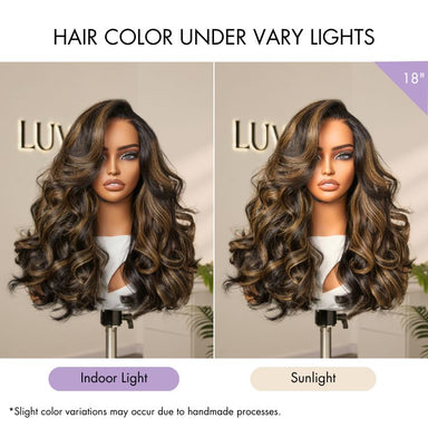 Halo Hair Style All-Day Comfort Wig 200% Density Voluminous Loose Body Wave Glueless Minimalist HD Lace Wig Pre-Cut Lace