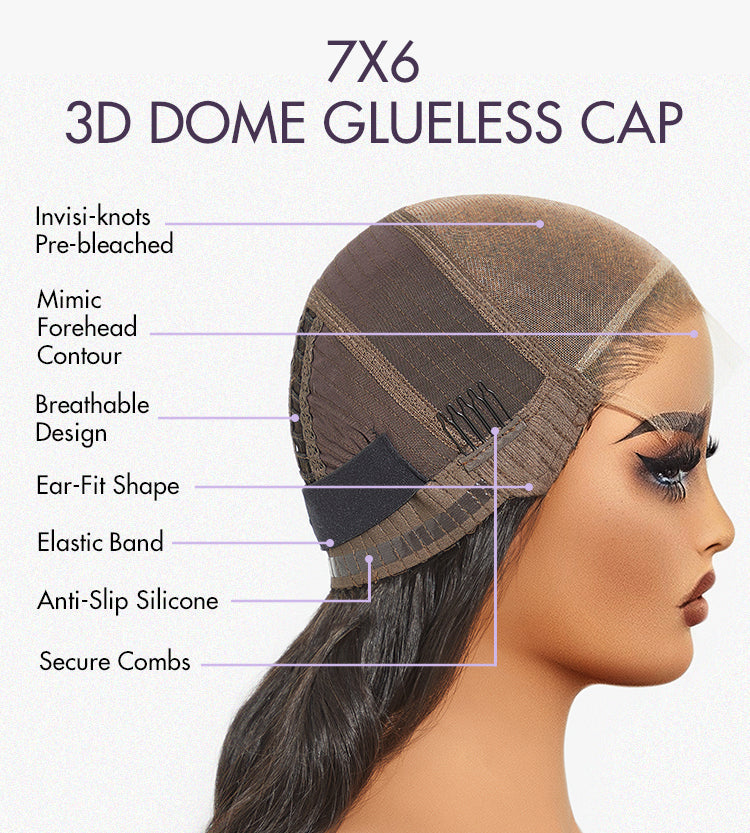 Melted Hair PartingMax Glueless Wig Water Wave 7x6 Closure HD Lace 100% Human Hair Wig Ready to Go-08