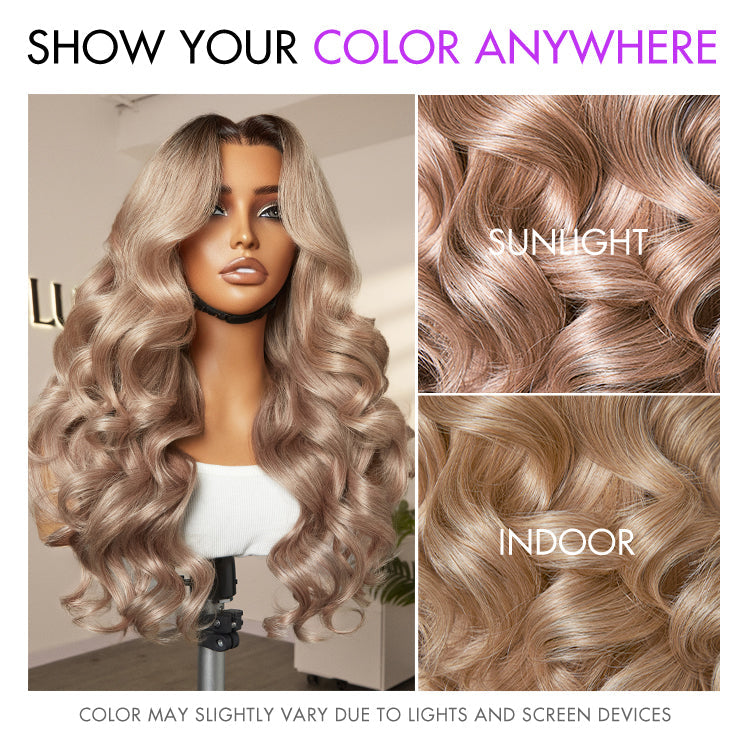 VIP DAY ONLY - Ash Blonde Loose Body Wave 5x5 Closure Pre-Cut Lace Glueless Wig Breathable Cap
