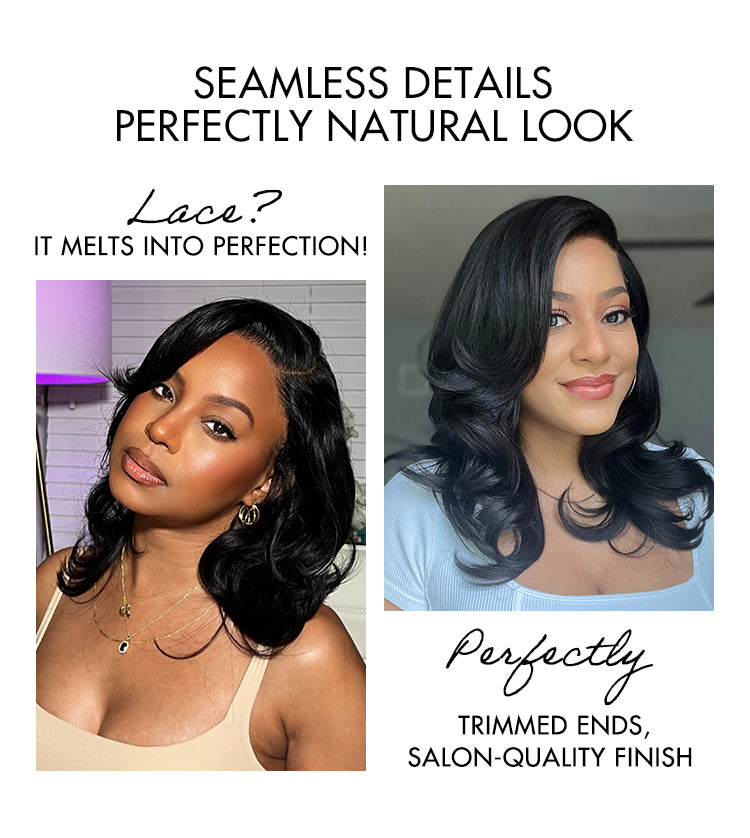 Melted Hair-Effortlessly Chic Butterfly Cut Layered Wavy Glueless HD Minimalist Lace Short Wig-27