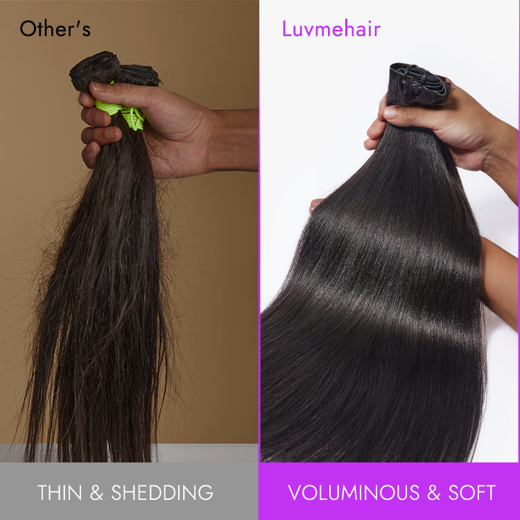 Halo Hair Style Too Easy Texture Yaki Straight 100% Virgin Human Hair Bundles 1pc / 3pcs - US Only