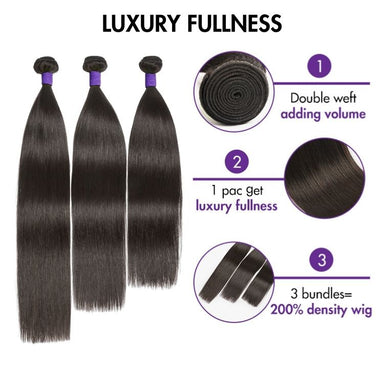 Halo Hair Style Too Easy Texture Yaki Straight 100% Virgin Human Hair Bundles 1pc / 3pcs - US Only