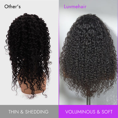 Halo Hair Style Too Easy Texture Wig 180% Density Water Wave Glueless Headband Wig Flexi-Fit Drawstring (Get Free Trendy Headbands)