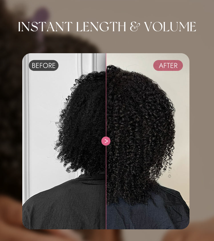 New Customers Only | Melted Hair Too Easy Texture™ 3-In-1 Half Wig Kinky Curly / Yaki Straight / Messy Burmese Curly Glueless Flexi-Fit Drawstring Wig-23