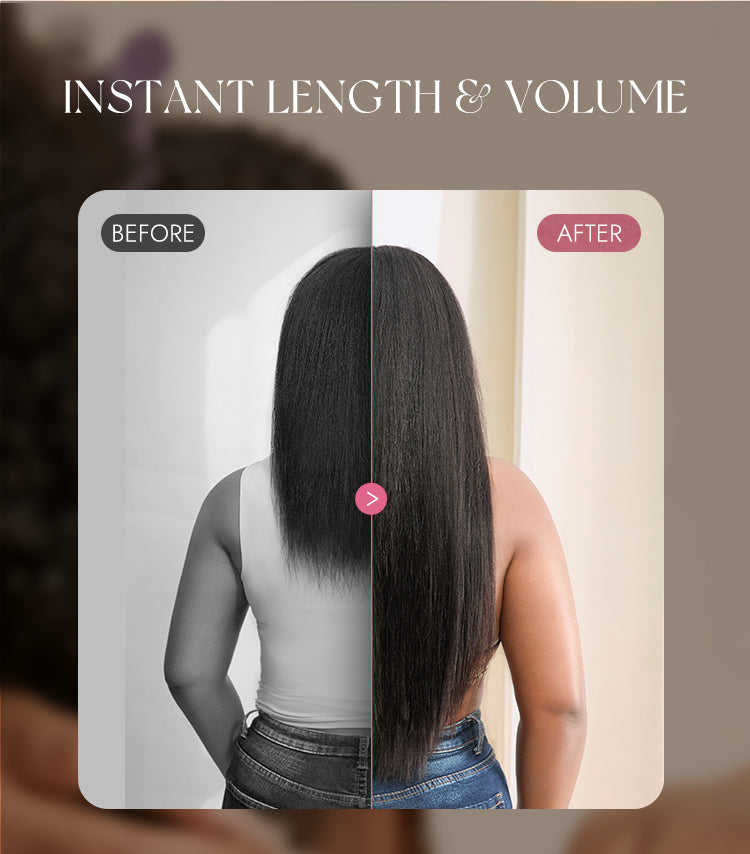 Melted Hair Too Easy Texture™ Wig Kinky Straight Flexi-Fit Drawstring Glueless Headband Wig (Get Free Trendy Headbands)-15