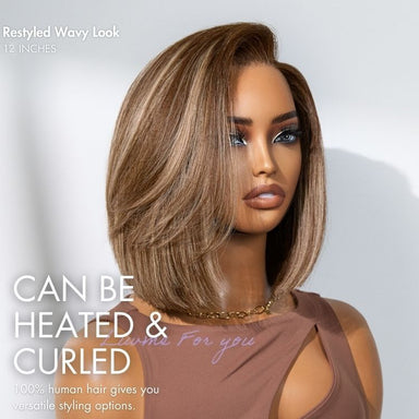 Halo Hair Style All-Day Comfort Wig Highlight Blunt Cut Bob Glueless Minimalist HD Lace Wig Pre-Cut Lace